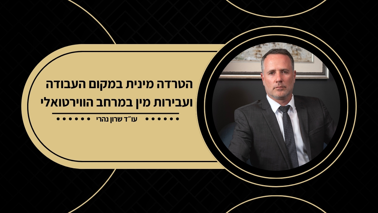הטרדה מינית במקום העבודה ועבירות מין במרחב הווירטואלי